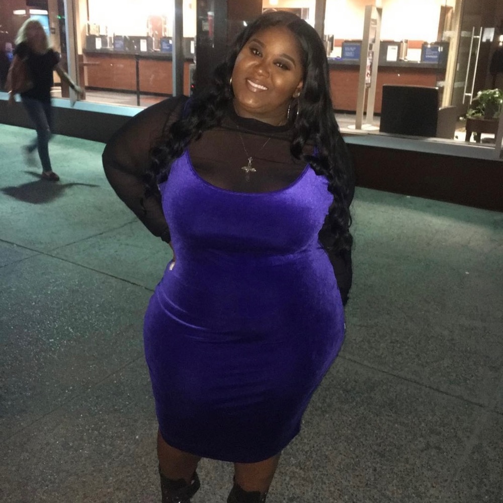 Forever 21 Velvet midi dress. Black insert not included.